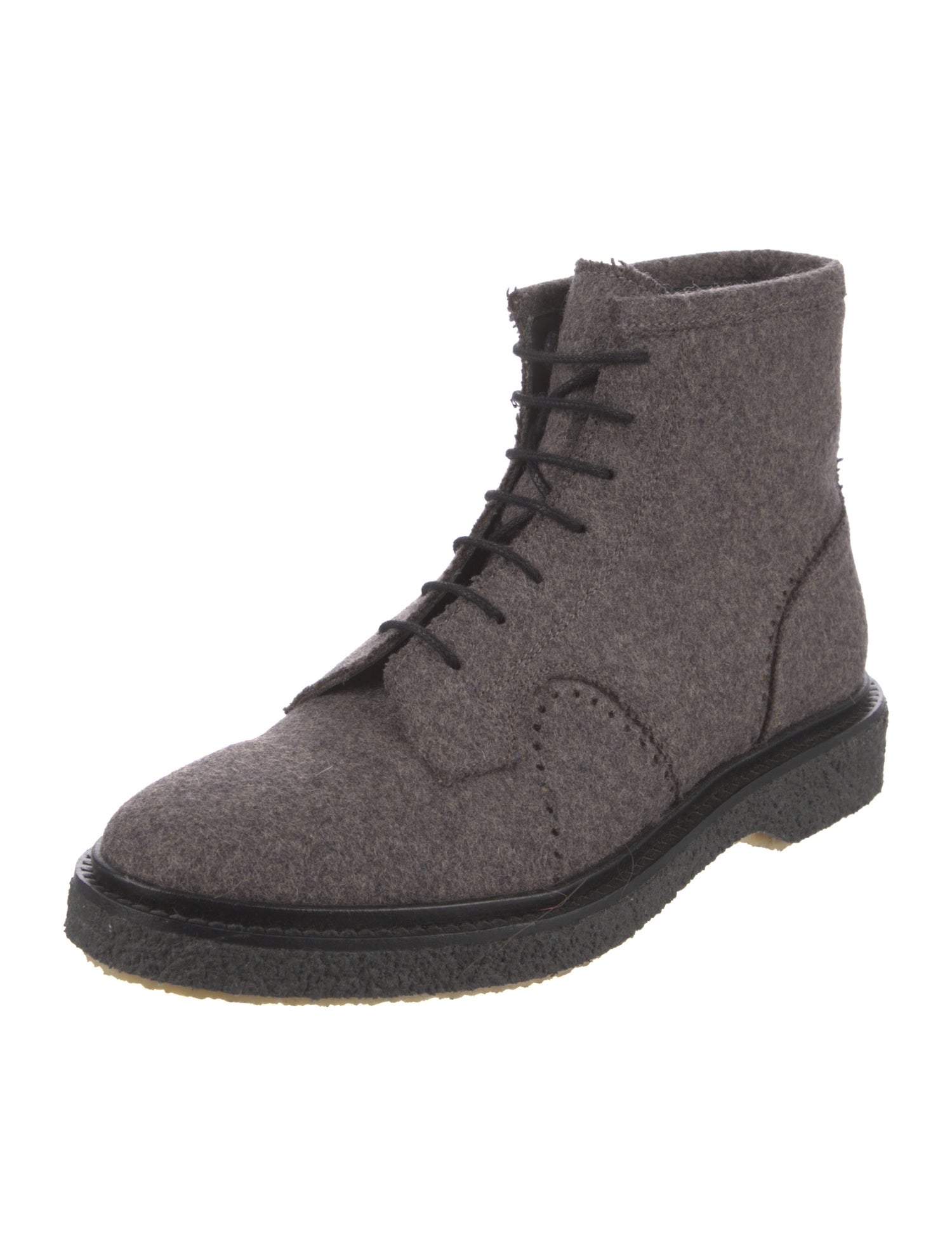 Adieu Wool Lasercut Accents Combat Boots