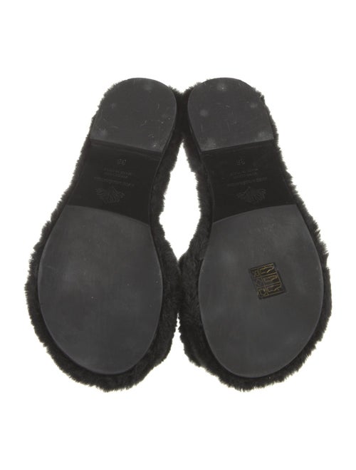 Avec Modération Shearling Slides