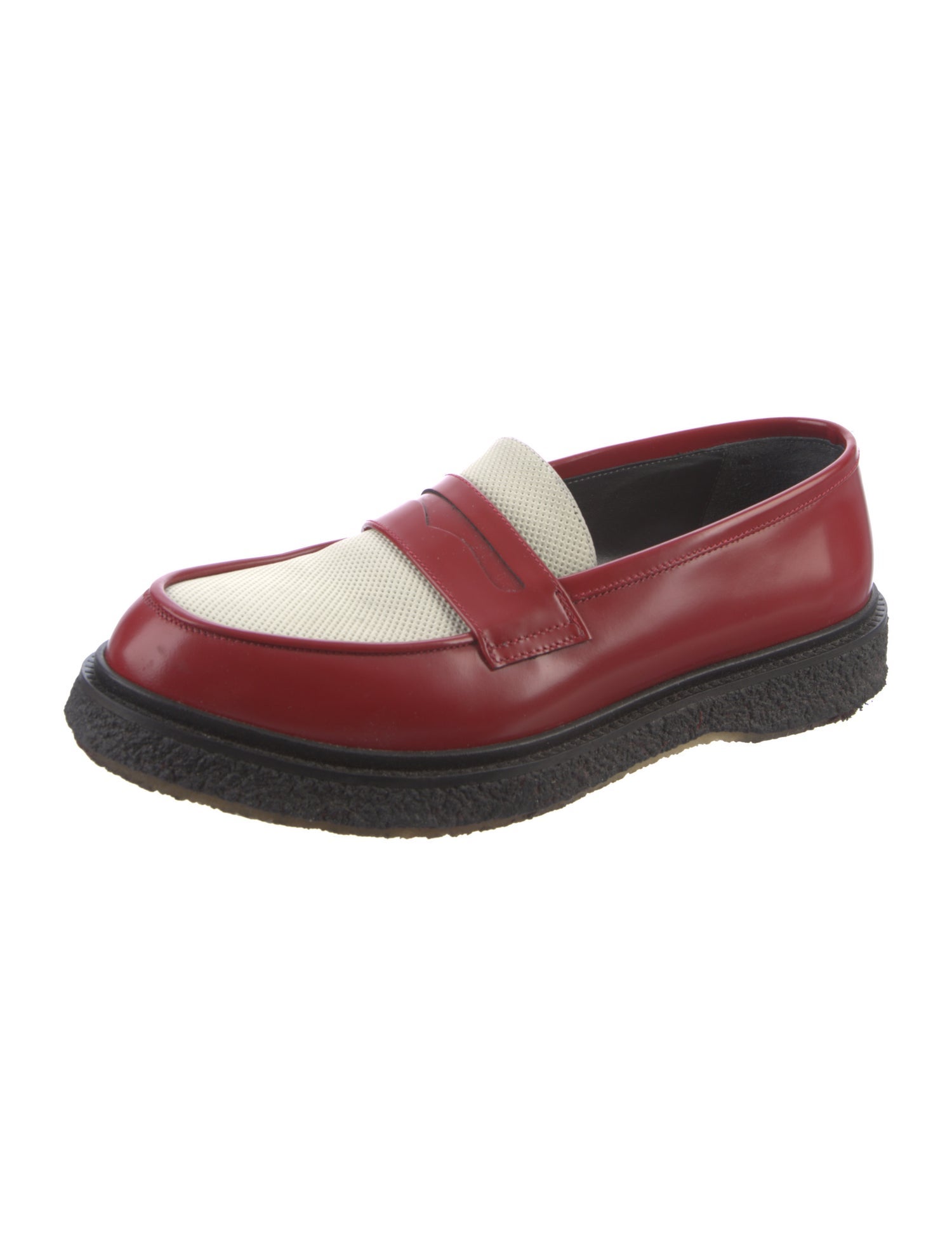 Adieu Leather Printed Loafers