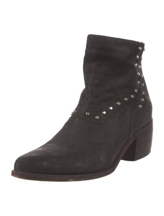 LD Tuttle Suede Studded Accents Combat Boots