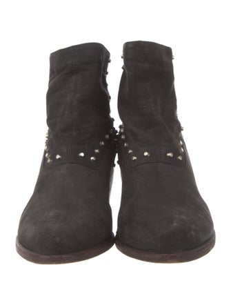 LD Tuttle Suede Studded Accents Combat Boots