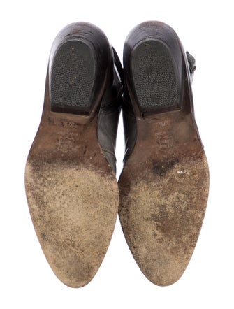 LD Tuttle Leather Leather Trim Embellishment Boots