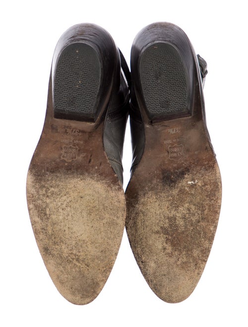 LD Tuttle Leather Leather Trim Embellishment Boots