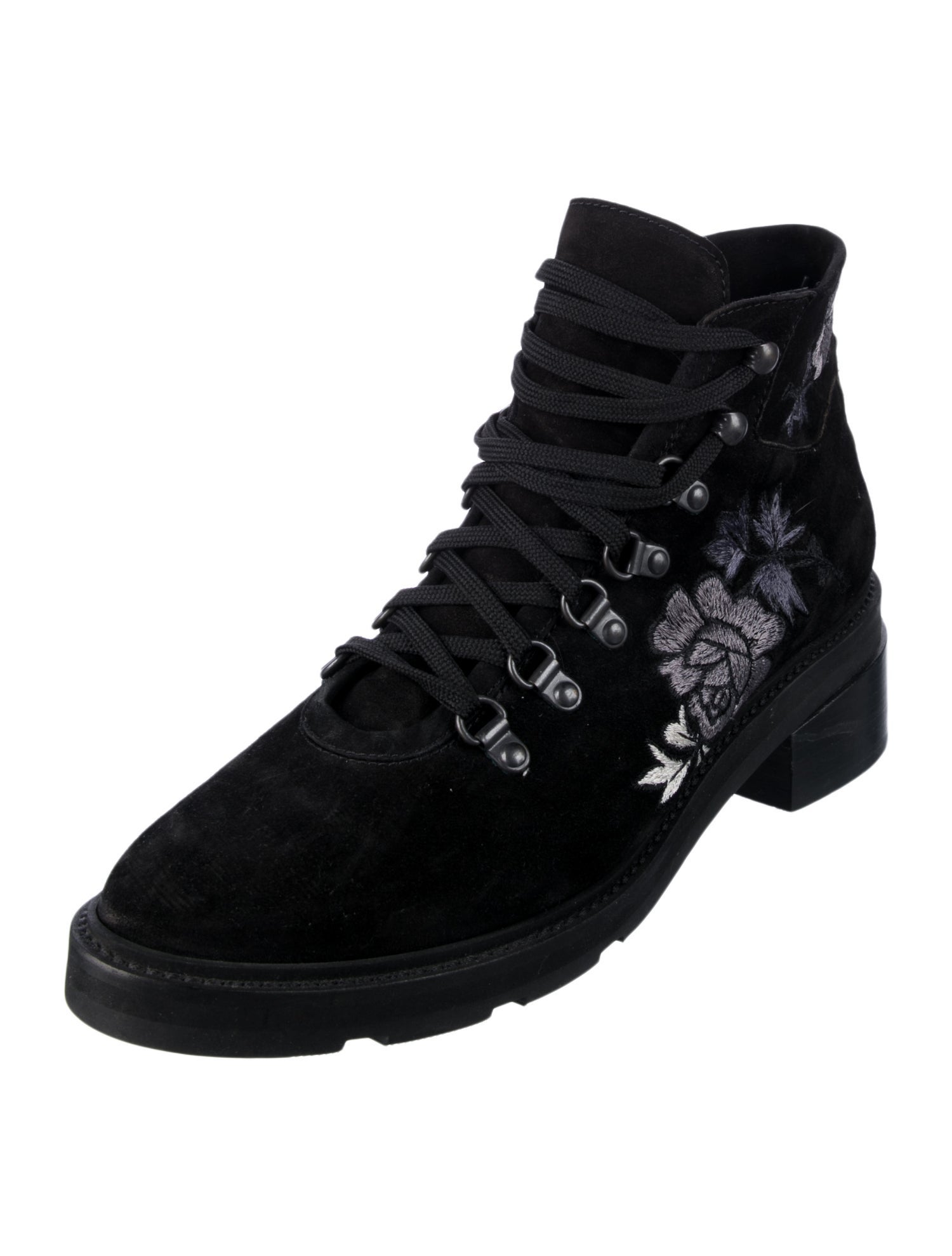 LD Tuttle Suede Patterned Combat Boots