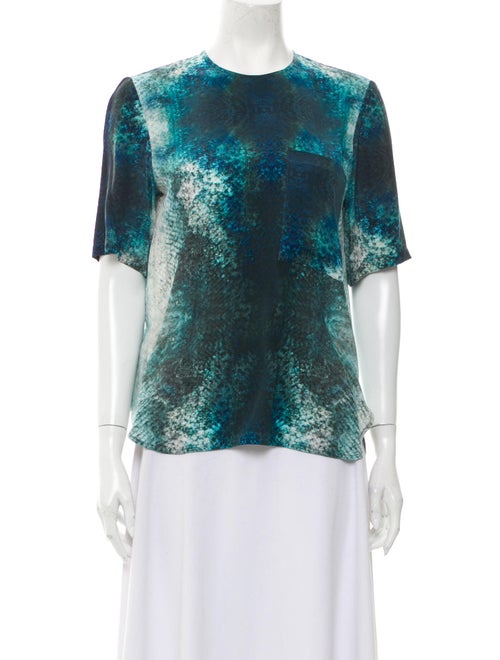 Markus Lupfer Silk Printed T-Shirt Green