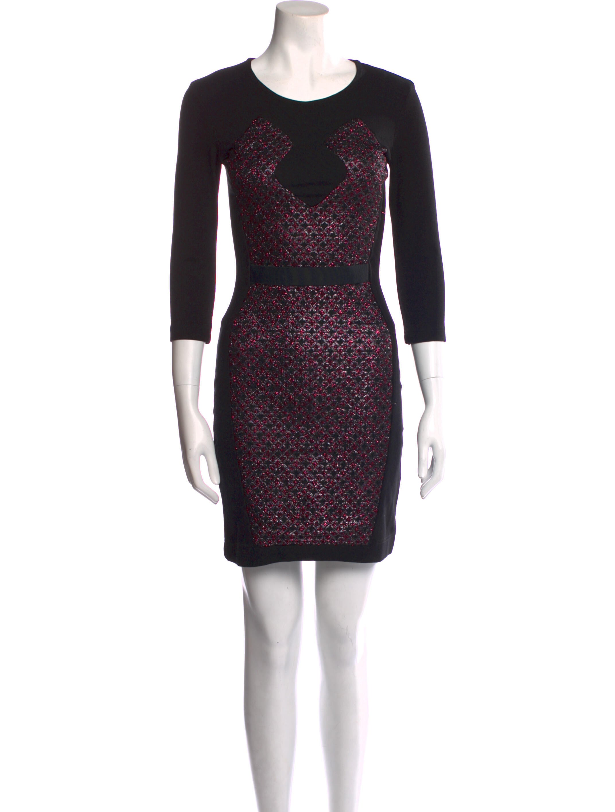 Markus Lupfer Crew Neck Mini Dress