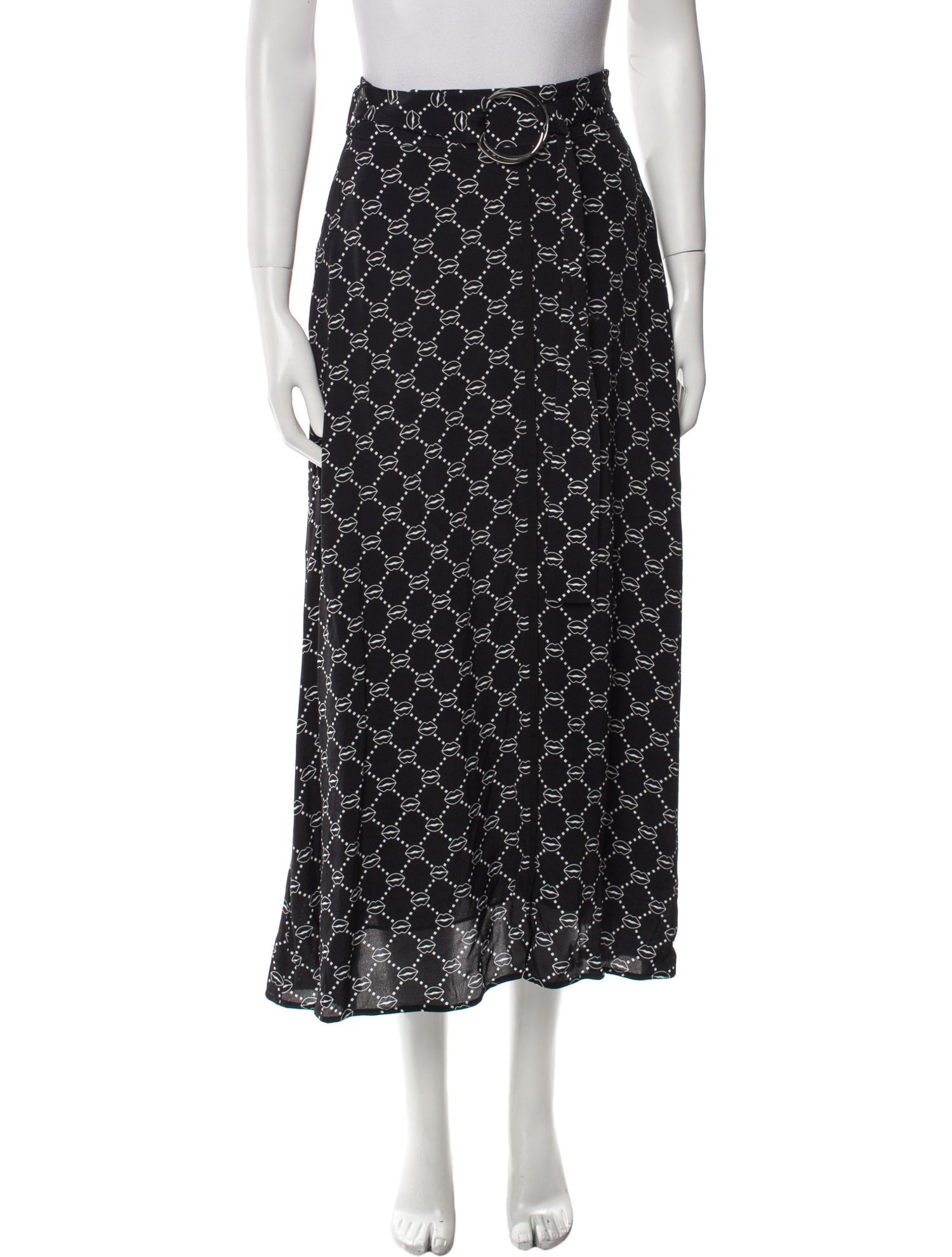 Markus Lupfer Printed Midi Length Skirt