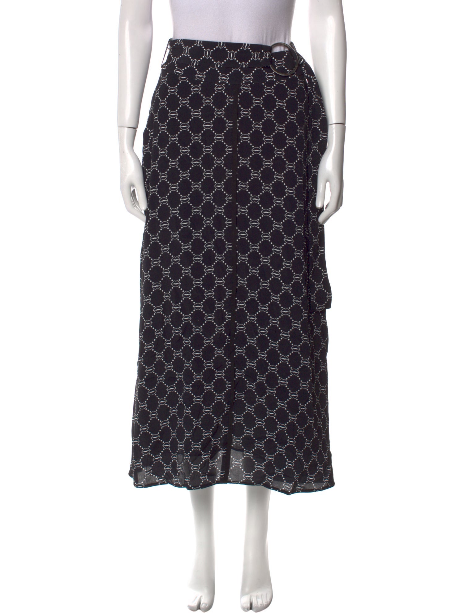 Markus Lupfer Printed Midi Length Skirt w/ Tags