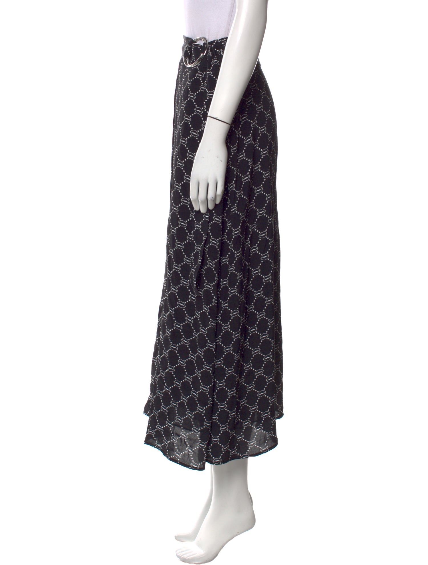 Markus Lupfer Printed Midi Length Skirt w/ Tags