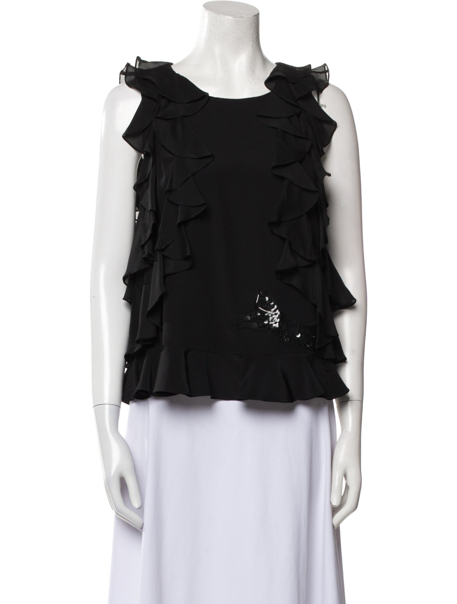 Markus Lupfer Silk Scoop Neck Top w/ Tags