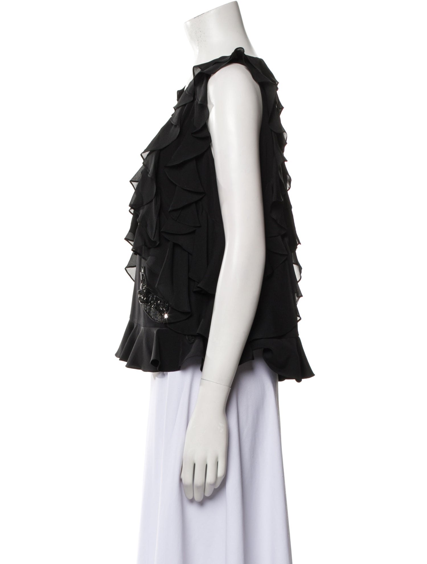 Markus Lupfer Silk Scoop Neck Top w/ Tags