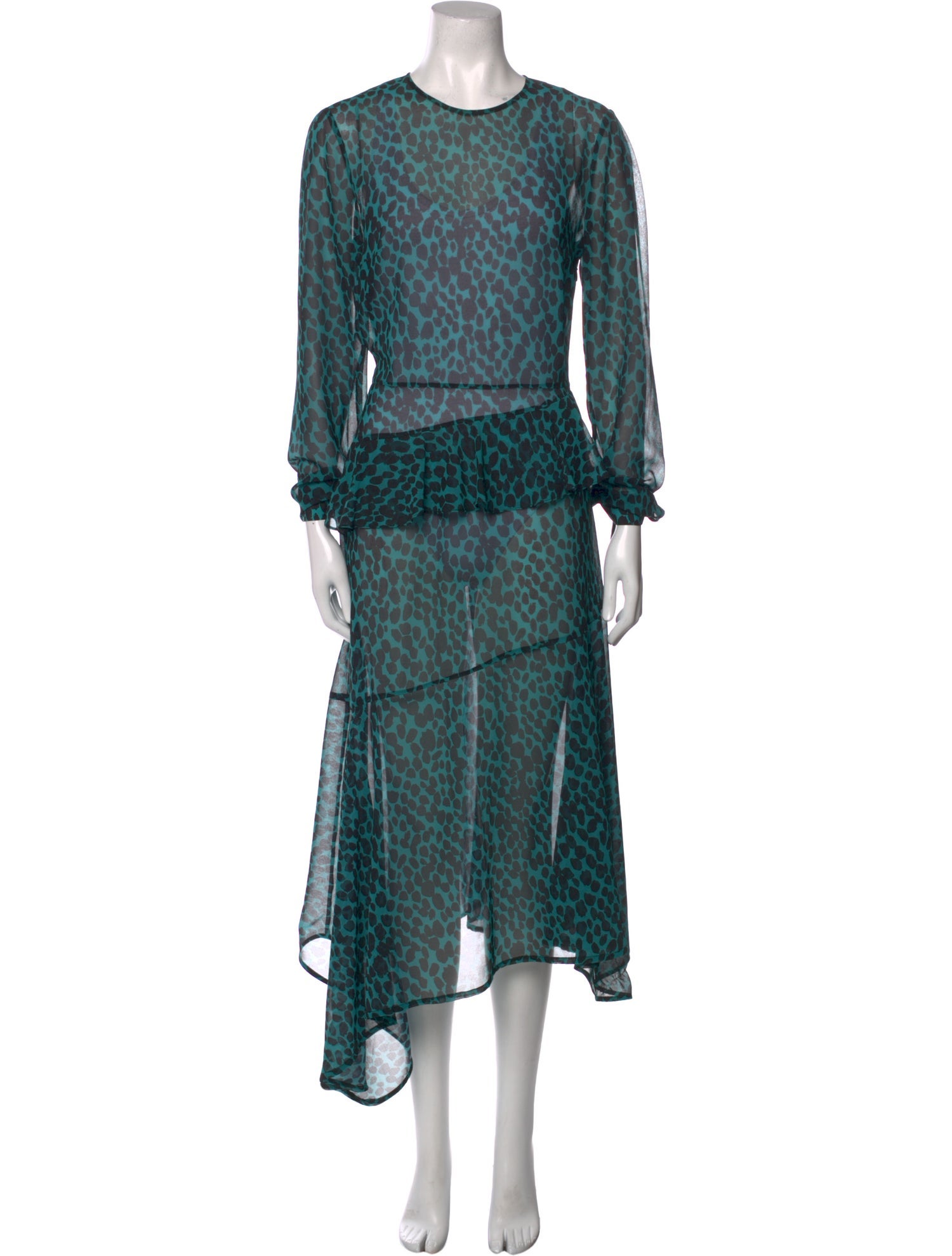 Markus Lupfer Animal Print Long Dress