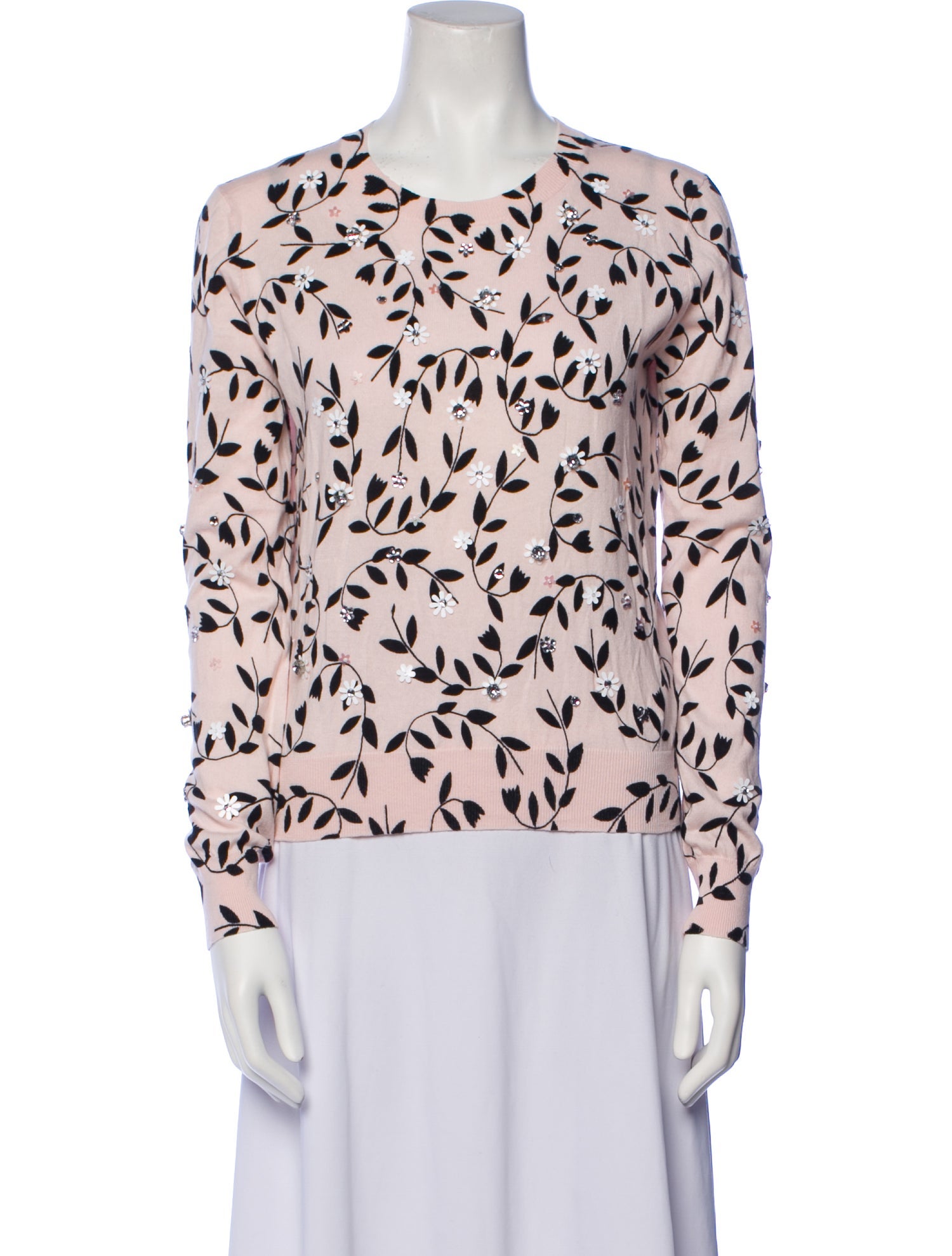 Markus Lupfer Printed Crew Neck Sweater