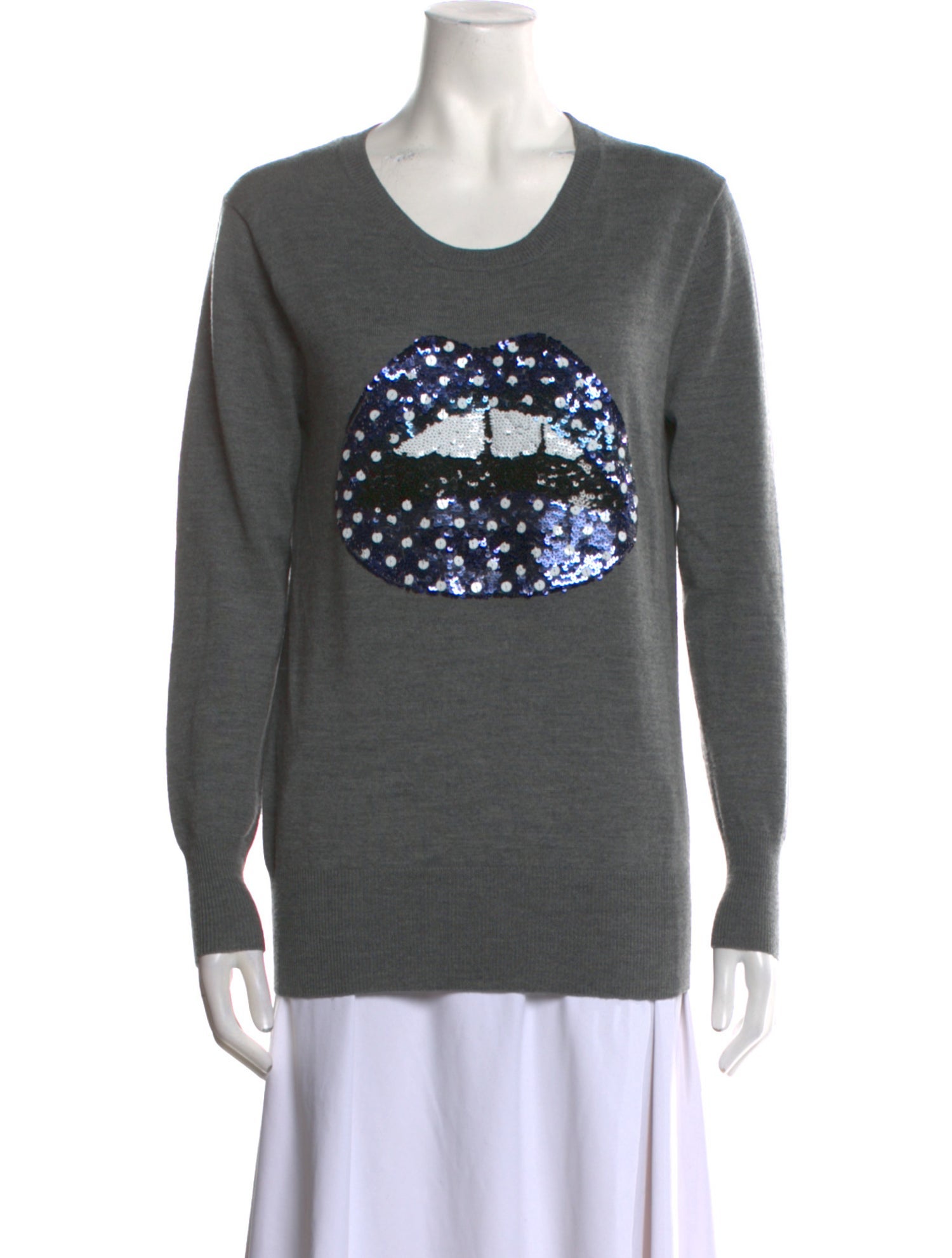 Markus Lupfer Merino Wool Graphic Print Sweater