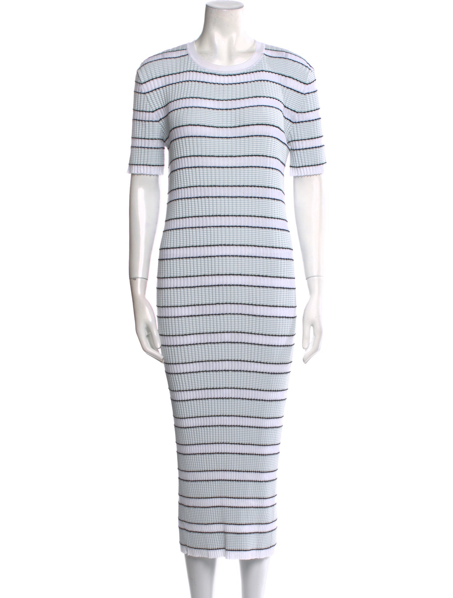 Markus Lupfer Striped Midi Length Dress