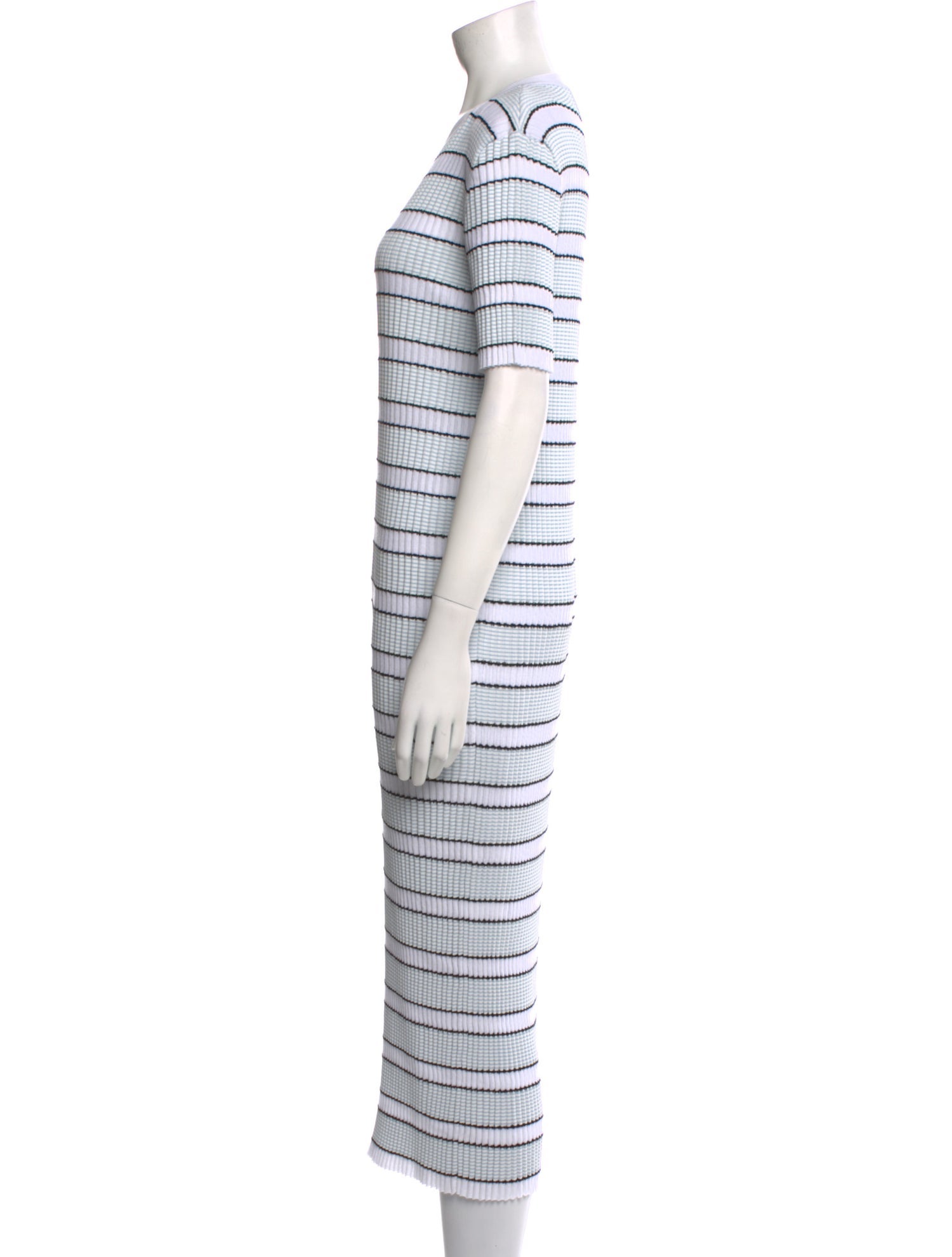 Markus Lupfer Striped Midi Length Dress