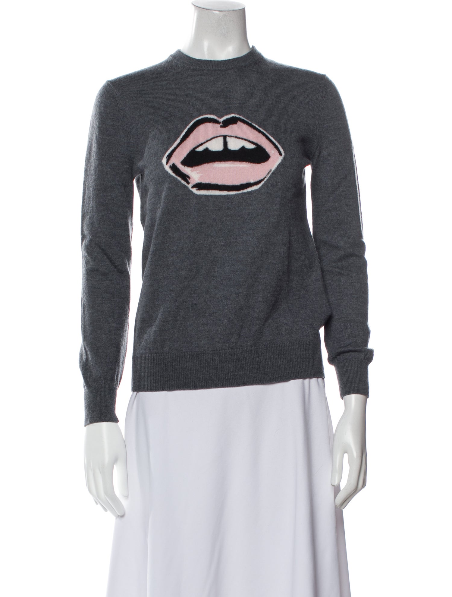 Markus Lupfer Merino Wool Graphic Print Sweater