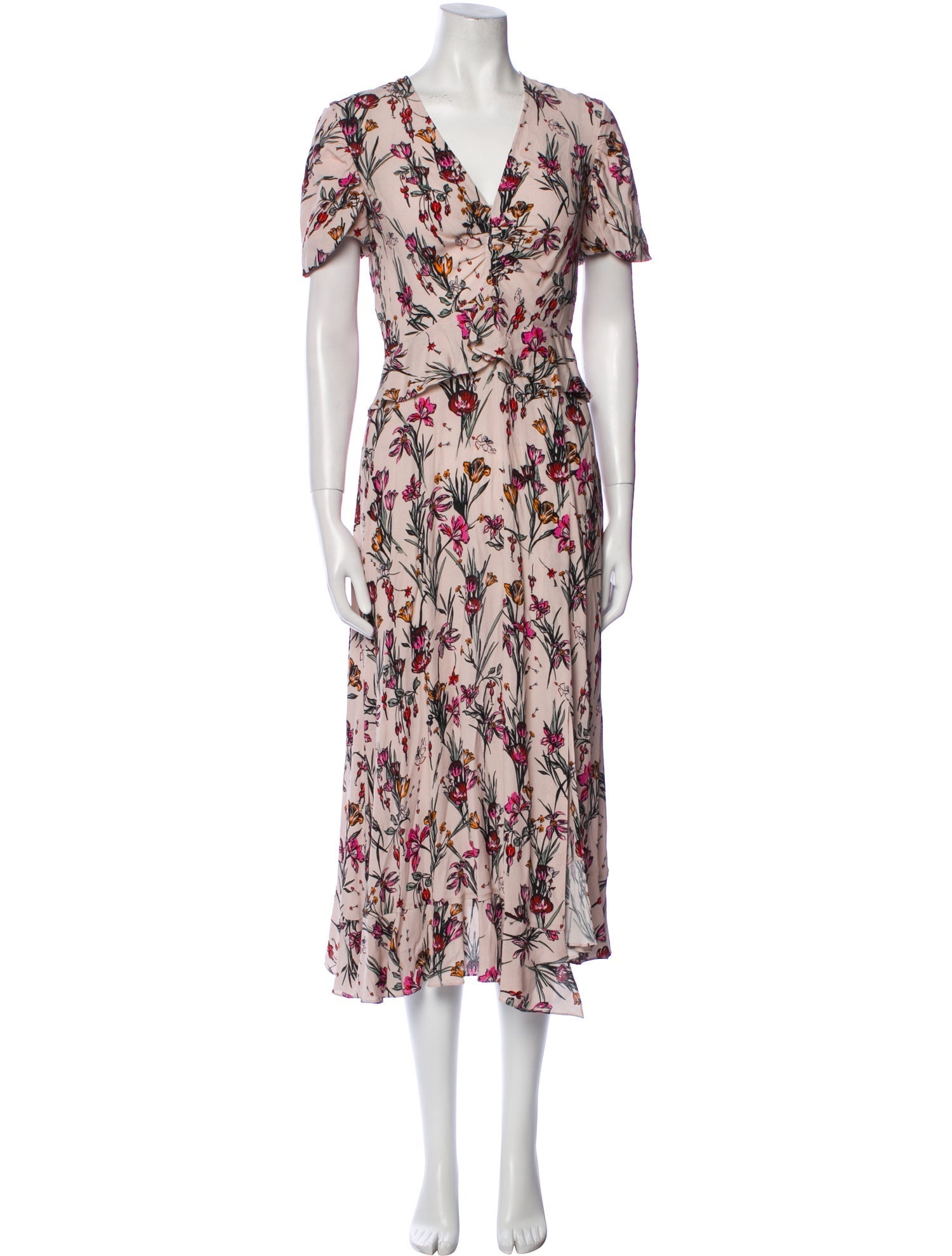 Markus Lupfer Floral Print Long Dress
