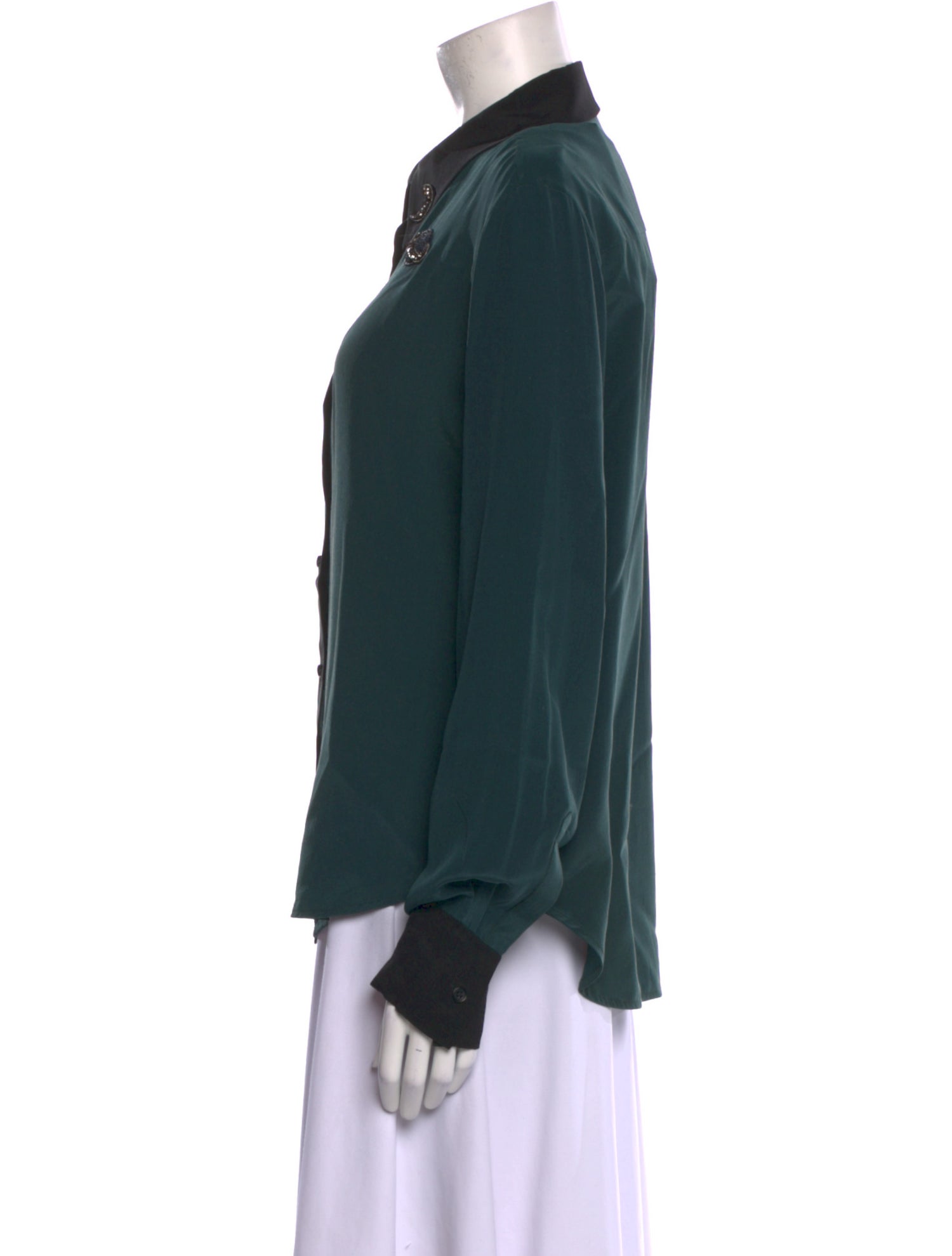 Markus Lupfer Silk Long Sleeve Button-Up Top