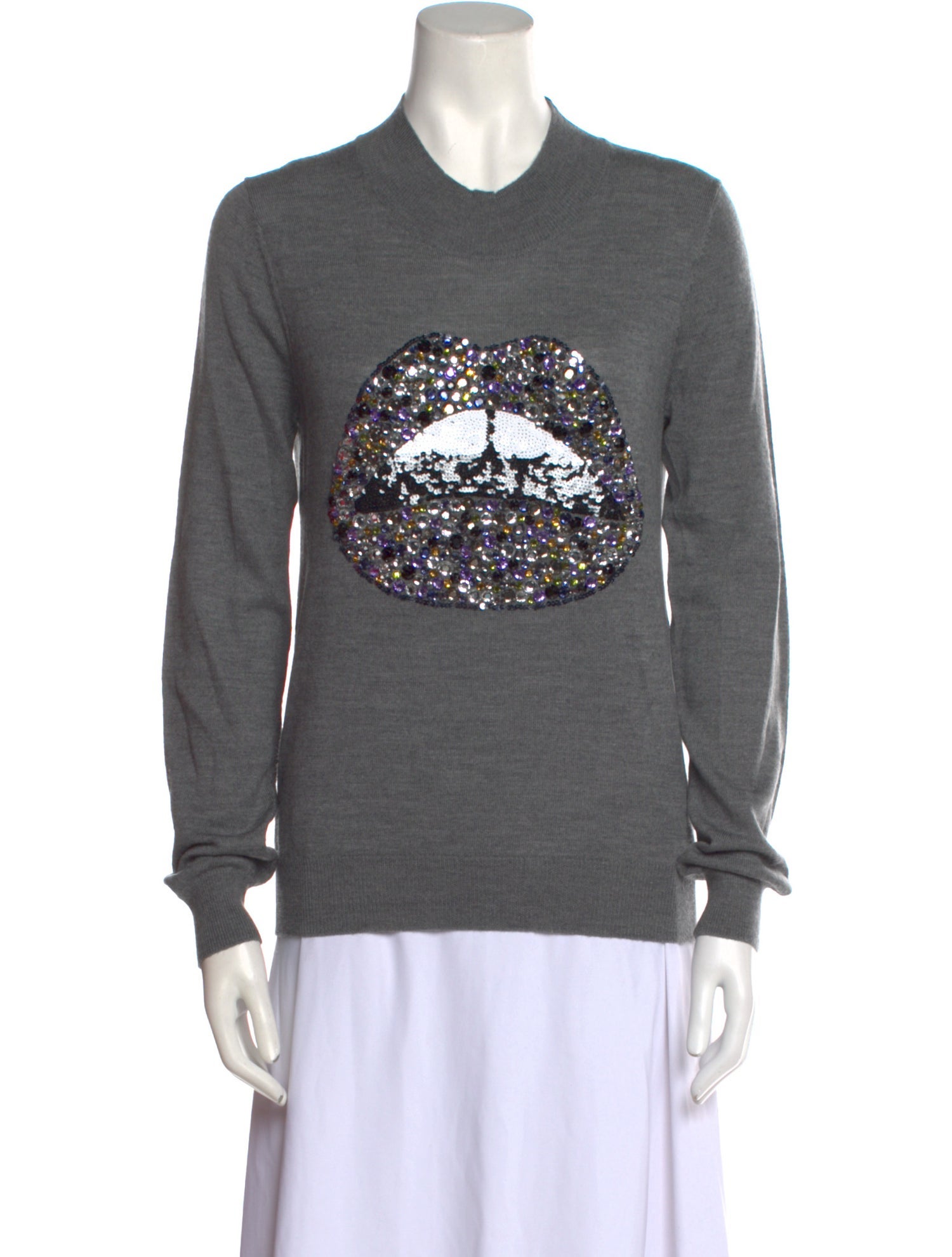 Markus Lupfer Merino Wool Graphic Print Sweater
