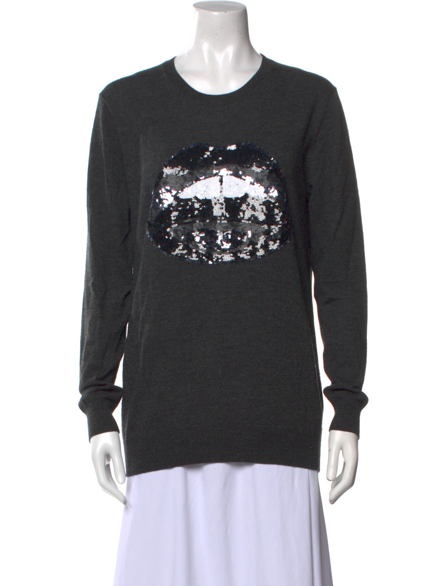 Markus Lupfer Merino Wool Graphic Print Sweater