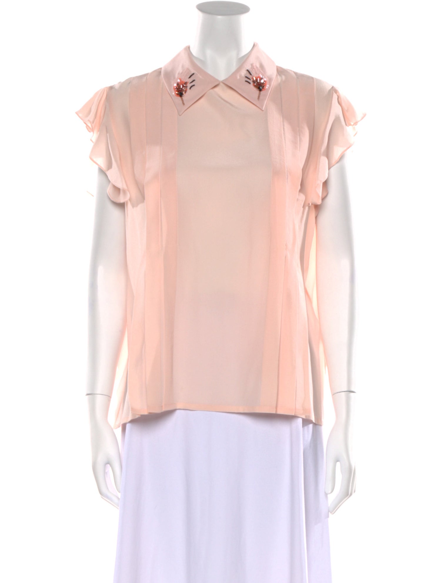 Markus Lupfer Silk Short Sleeve Blouse w/ Tags