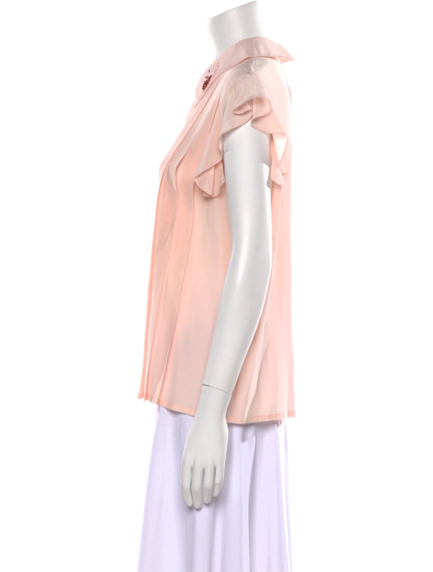 Markus Lupfer Silk Short Sleeve Blouse w/ Tags