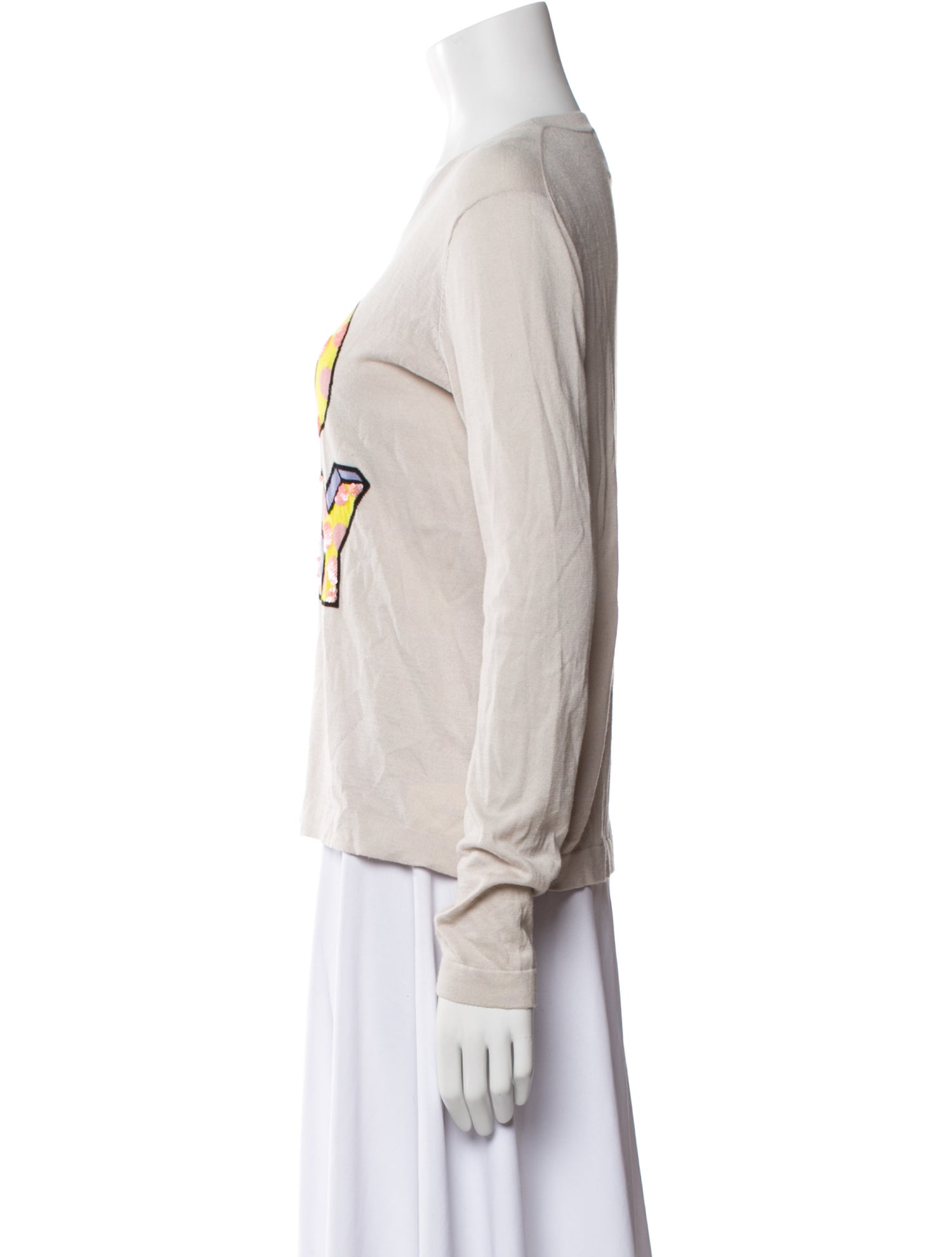 Markus Lupfer Graphic Print Scoop Neck Sweater