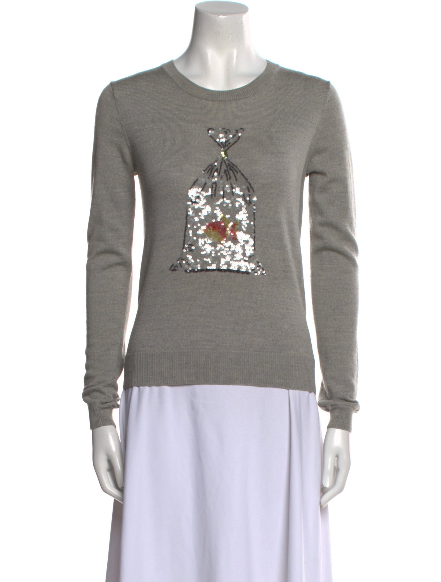 Markus Lupfer Merino Wool Graphic Print Sweater