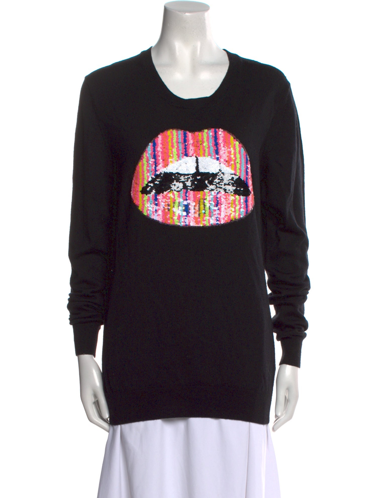 Markus Lupfer Merino Wool Graphic Print Sweatshirt