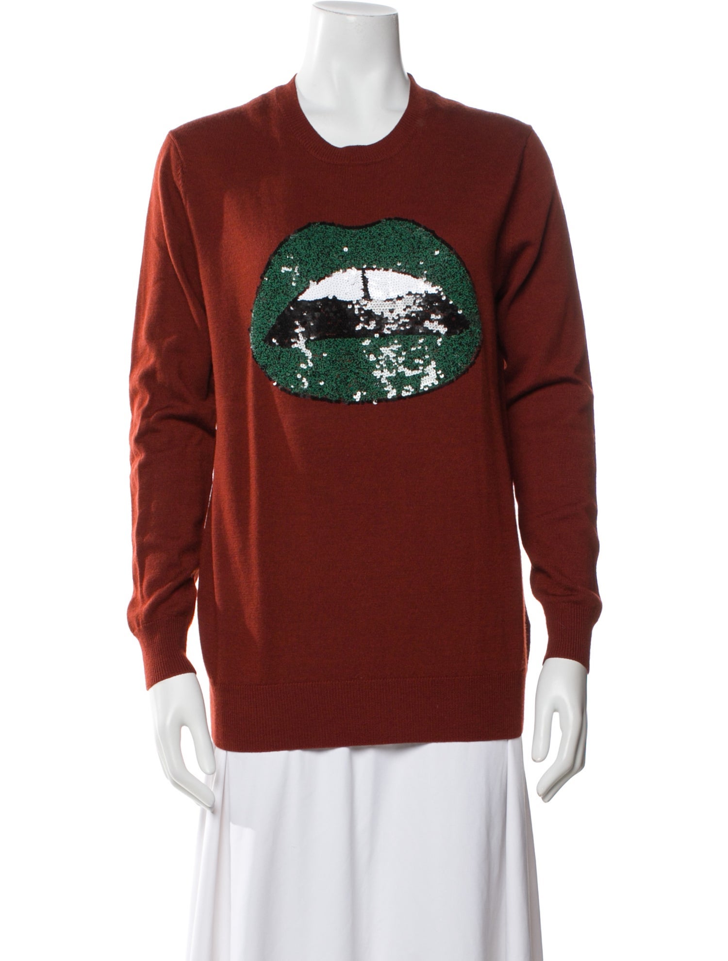 Markus Lupfer Merino Wool Graphic Print Sweater