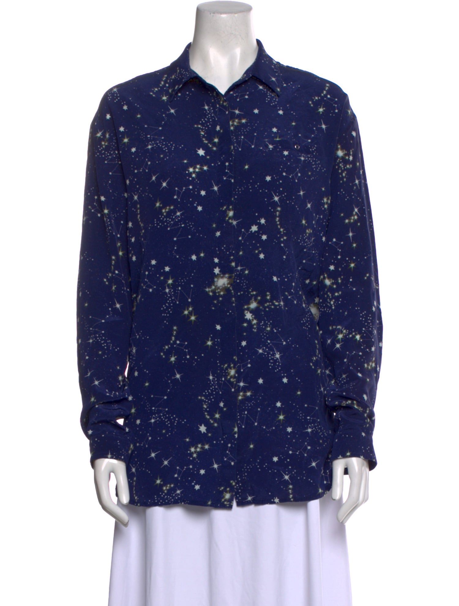 Markus Lupfer Silk Printed Button-Up Top