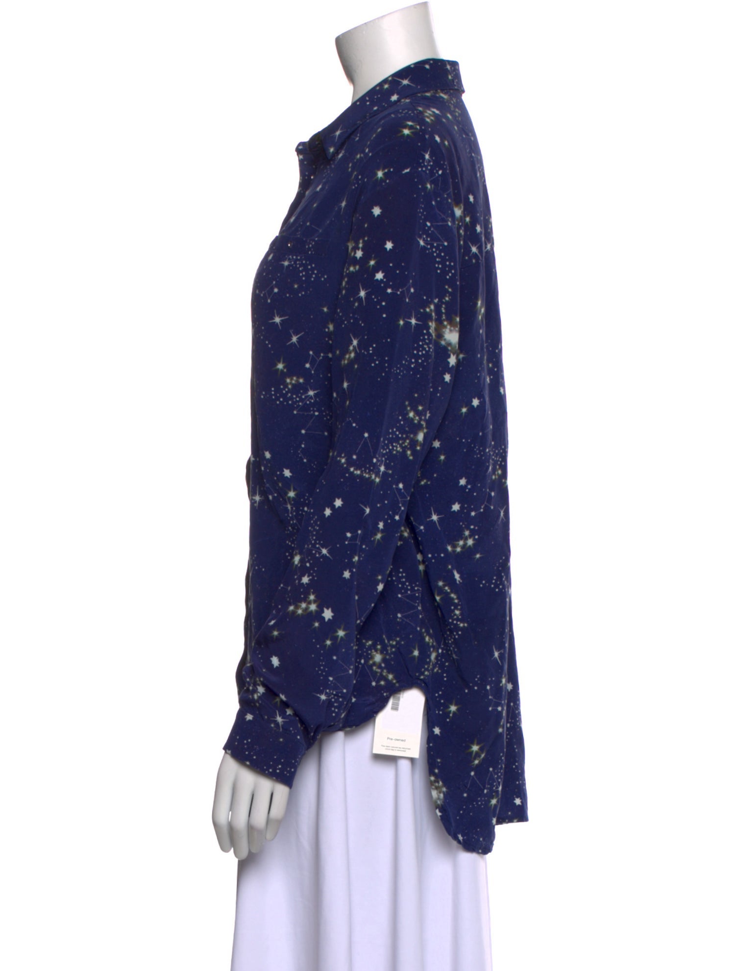 Markus Lupfer Silk Printed Button-Up Top