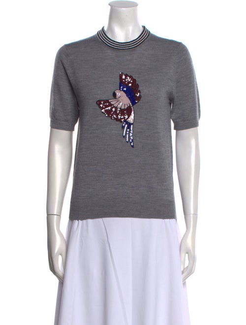 Markus Lupfer Merino Wool Graphic Print Sweater