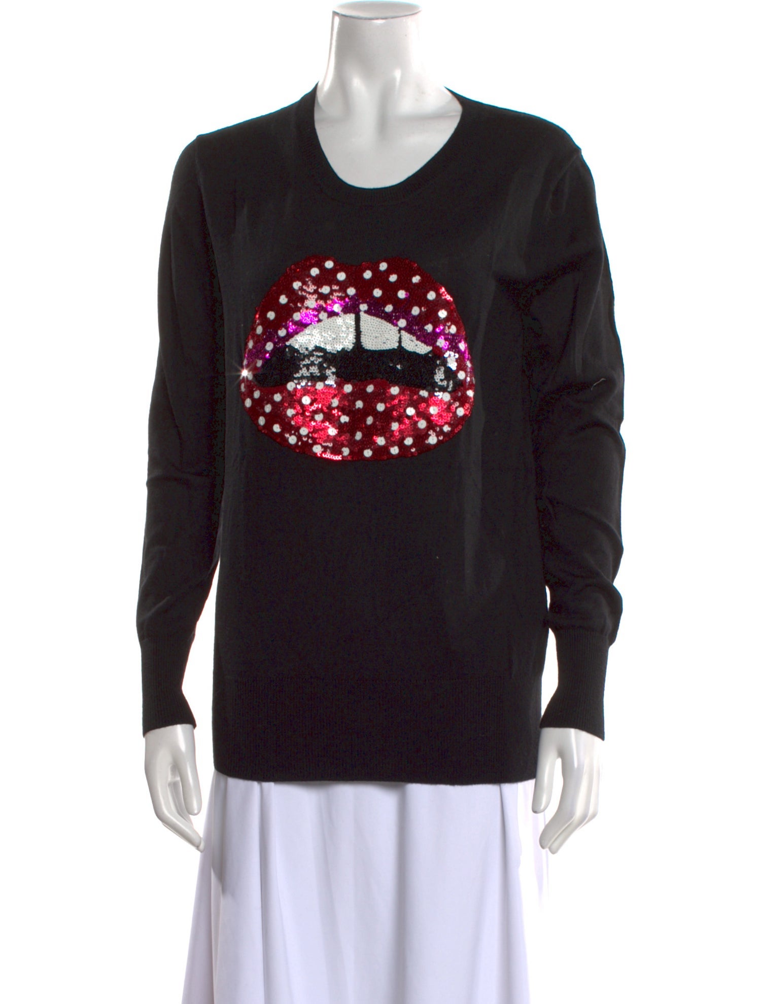 Markus Lupfer Merino Wool Graphic Print Sweater