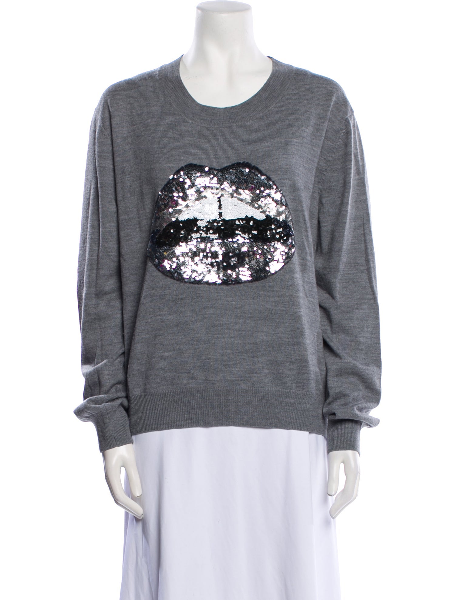 Markus Lupfer Merino Wool Graphic Print Sweater