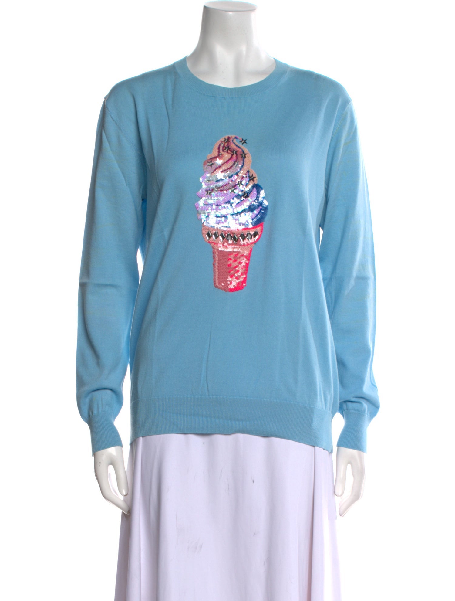 Markus Lupfer Graphic Print Crew Neck Sweater