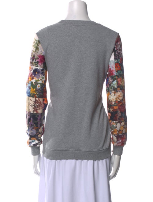 Markus Lupfer Floral Print Scoop Neck Sweatshirt