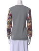 Markus Lupfer Floral Print Scoop Neck Sweatshirt