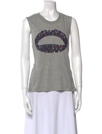 Markus Lupfer Graphic Print Crew Neck Top