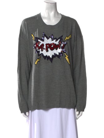 Markus Lupfer Merino Wool Graphic Print Sweater