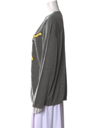 Markus Lupfer Merino Wool Graphic Print Sweater