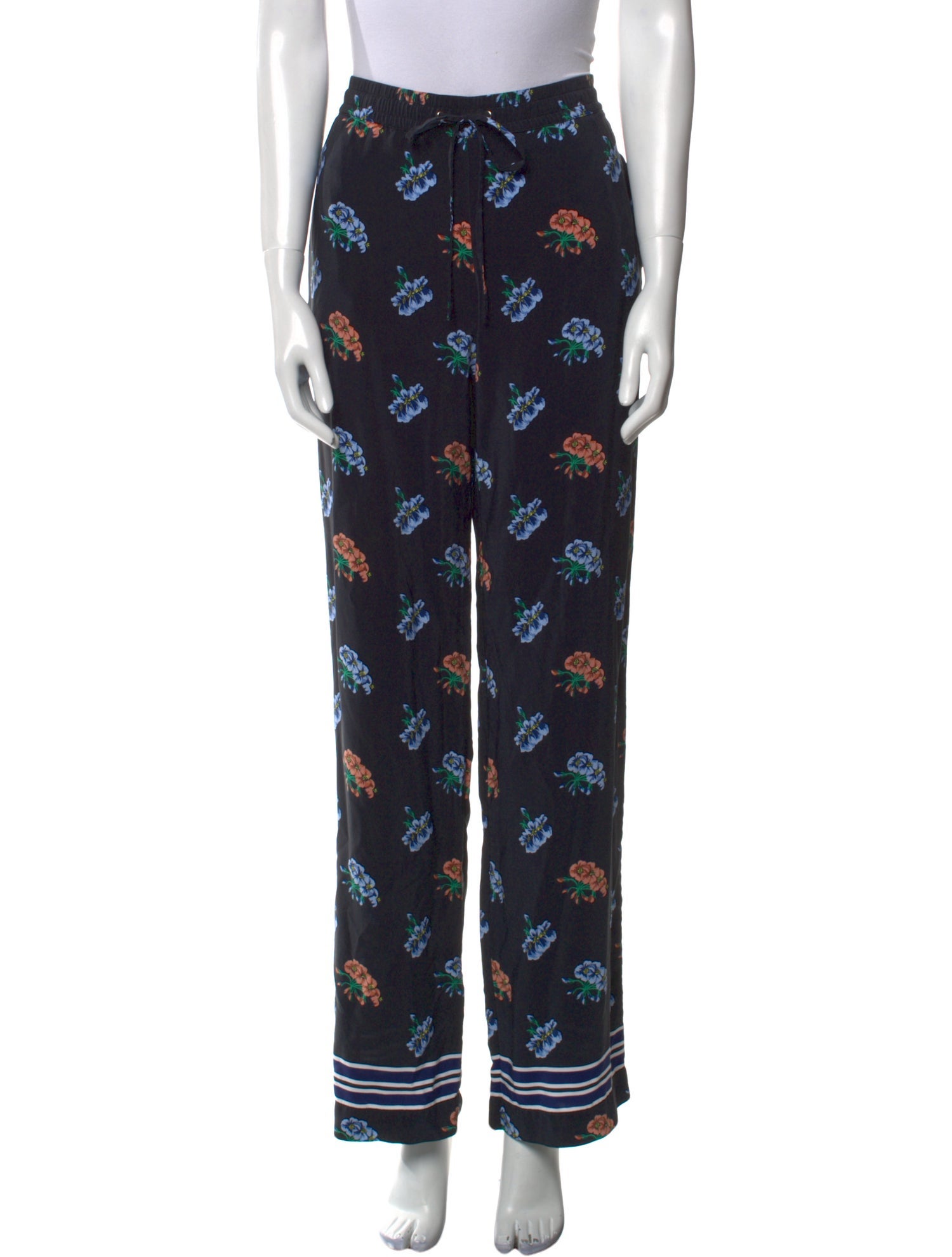 Markus Lupfer Silk Wide Leg Pants