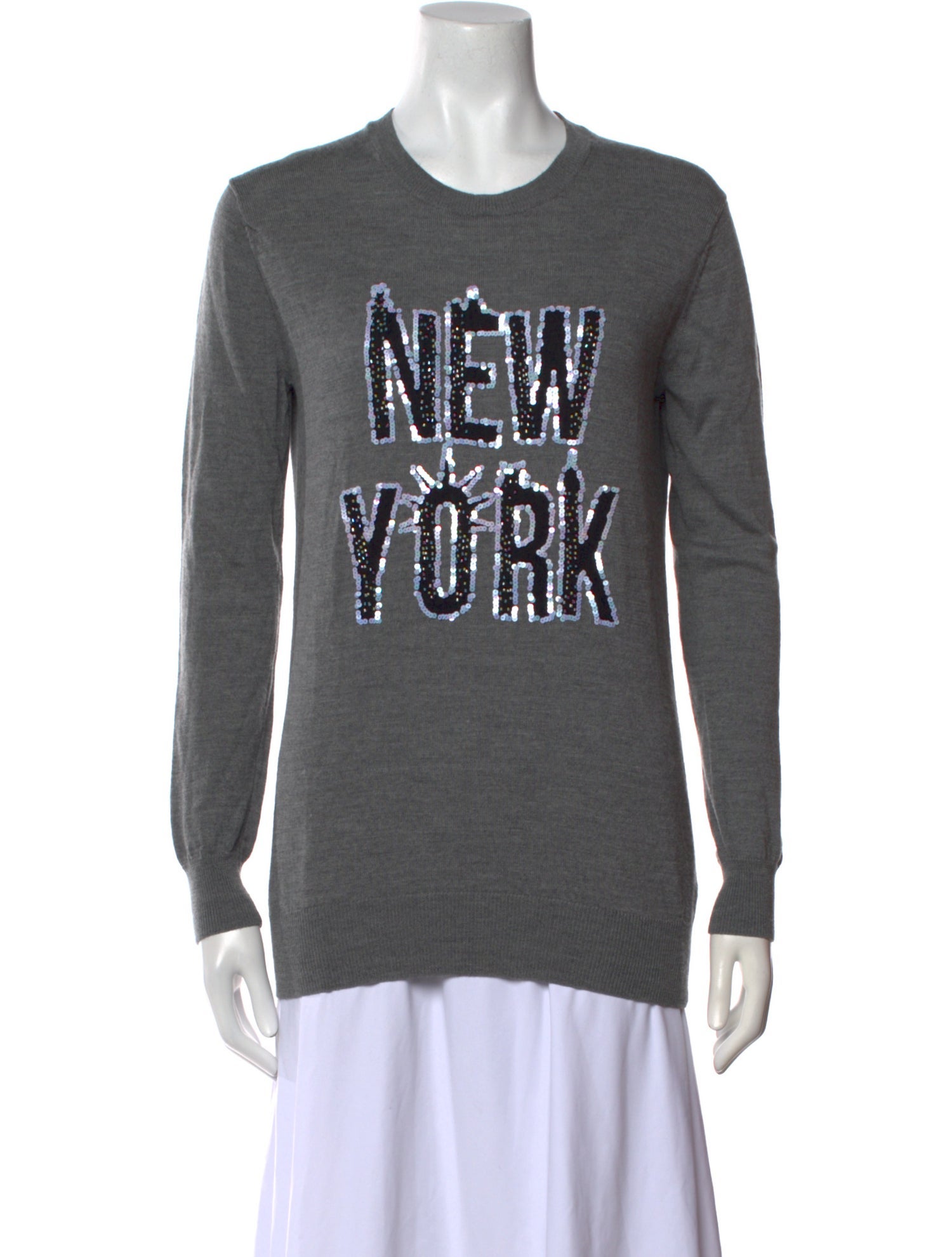 Markus Lupfer Merino Wool Graphic Print Sweater