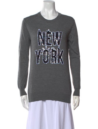 Markus Lupfer Merino Wool Graphic Print Sweater