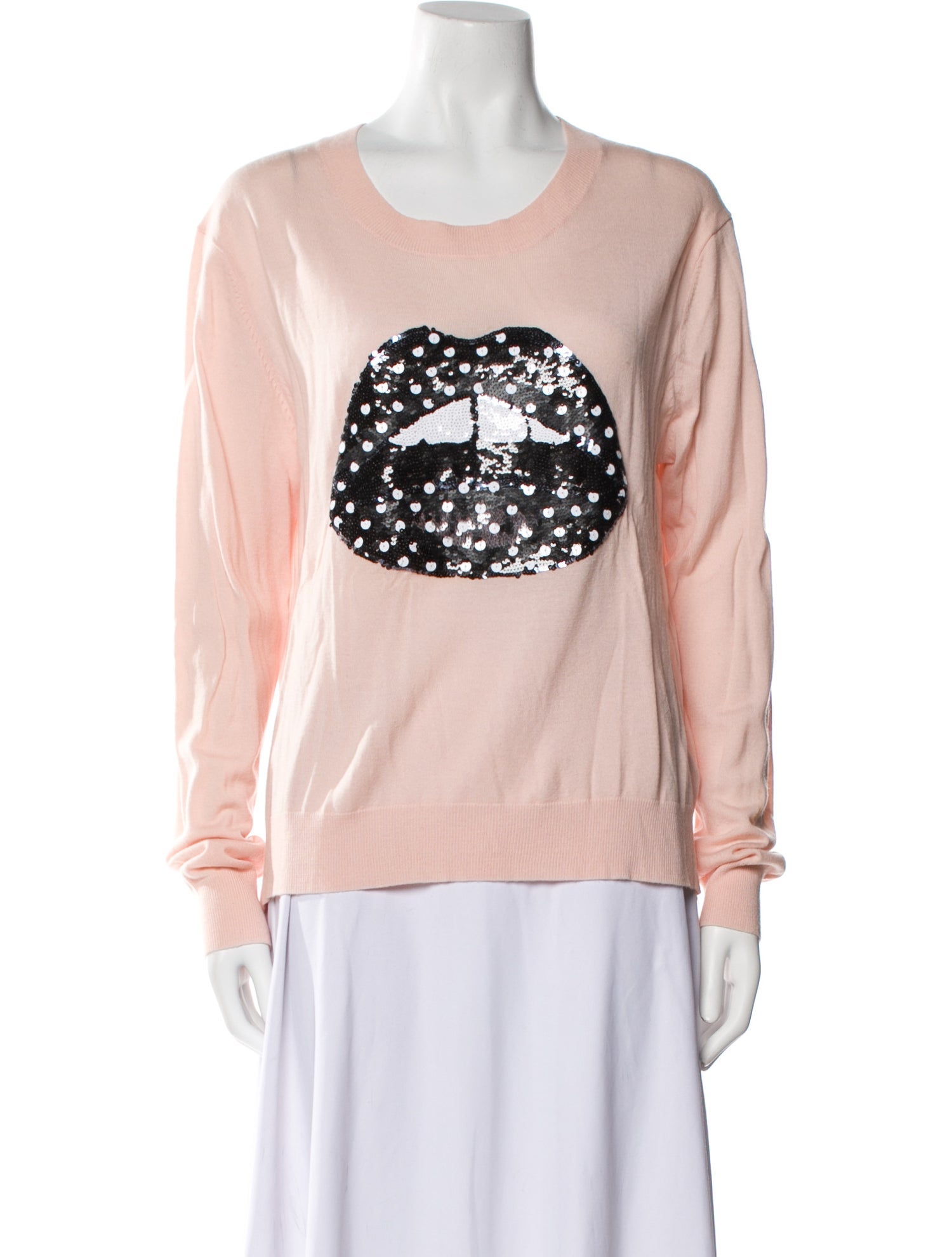 Markus Lupfer Merino Wool Graphic Print Sweater