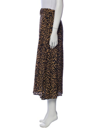Markus Lupfer Animal Print Midi Length Skirt