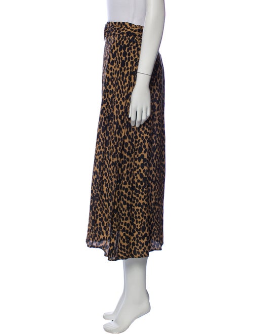 Markus Lupfer Animal Print Midi Length Skirt