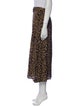 Markus Lupfer Animal Print Midi Length Skirt