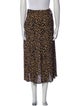Markus Lupfer Animal Print Midi Length Skirt